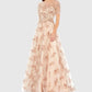 Mac Duggal - Embellished Illusion Short Sleeve A Line Gown