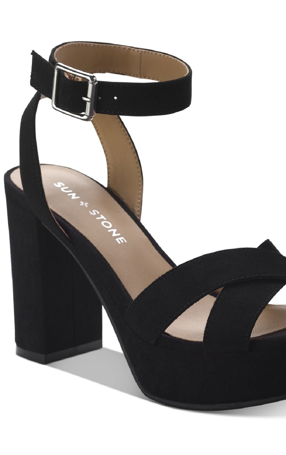 Sun + Stone Women's Lillah Dress Sandals Black Size 7 M