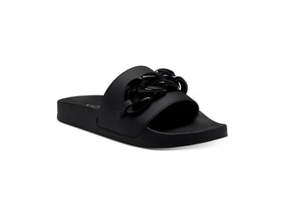 INC International Concepts Women's Peymin Pool Slides Shoes Black Size 8 M