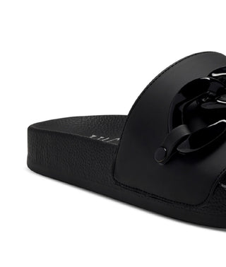 INC International Concepts Women's Peymin Pool Slides Shoes Black Size 8 M