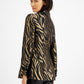 INC International Concepts Women's Metallic Jacquard Blazer Black Size Small