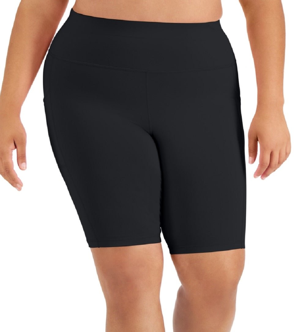 ID Ideology Women's Pull On Bicycle Shorts Black Size 1X