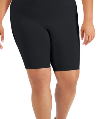 ID Ideology Women's Pull On Bicycle Shorts Black Size 1X