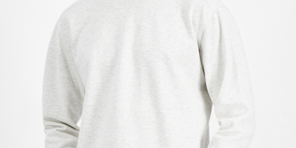 INC International Concepts Men's Regular Fit Garment Dyed Mock Neck Sweatshirt Gray Size X-Large