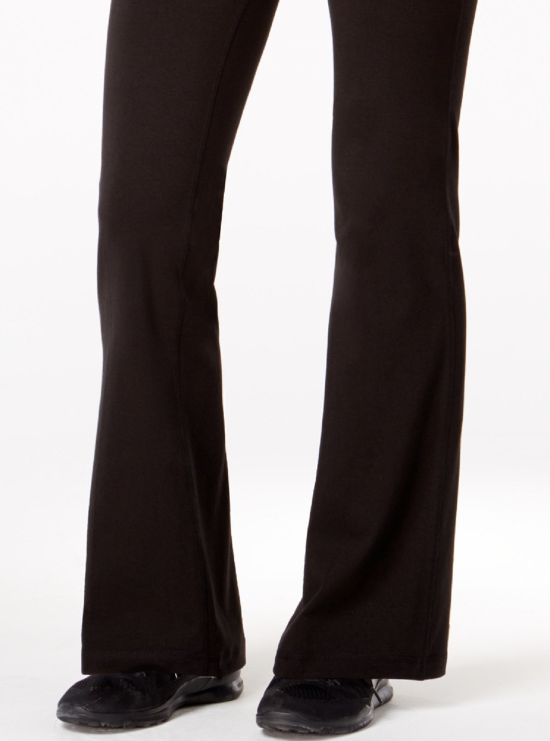 ID Ideology Women's Essentials Flex Stretch Bootcut Yoga Full Length Pants Black Size Large