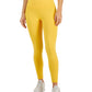 ID Ideology Women's Compression High Waist Side Pocket 7/8 Length Leggings Yellow Size X-Small