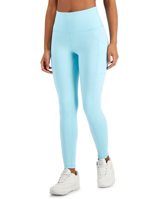 ID Ideology Women's Compression High Waist Side Pocket 7/8 Length Leggings Blue Size Large