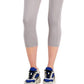 ID Ideology Women's Compression High Rise Side Pocket Cropped Leggings Gray Size X-Large