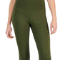 ID Ideology Women's Compression High Rise Side Pocket Cropped Leggings Green Size Small
