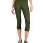 ID Ideology Women's Compression High Rise Side Pocket Cropped Leggings Green Size Small