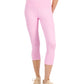 ID Ideology Women's Compression High Rise Side Pocket Cropped Leggings Pink Size X-Large