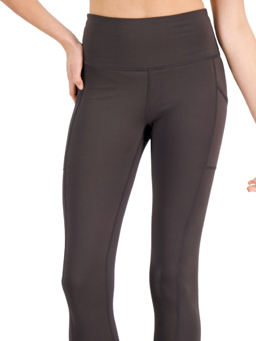 ID Ideology Women's Compression Pocket Full Length Leggings Gray Size X-Large