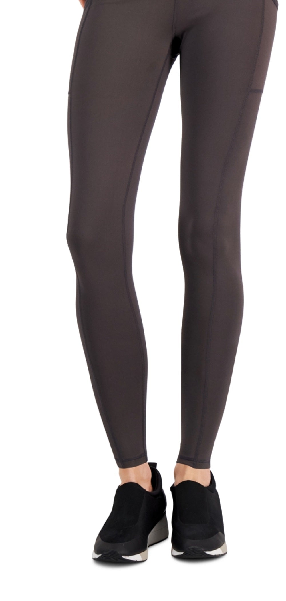 ID Ideology Women's Compression Pocket Full Length Leggings Gray Size X-Large