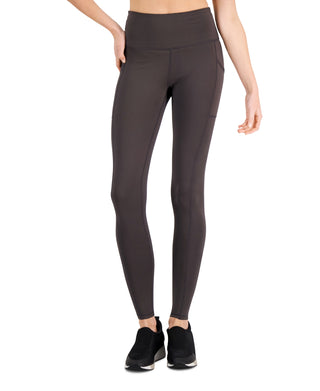 ID Ideology Women's Compression Pocket Full Length Leggings Gray Size X-Large
