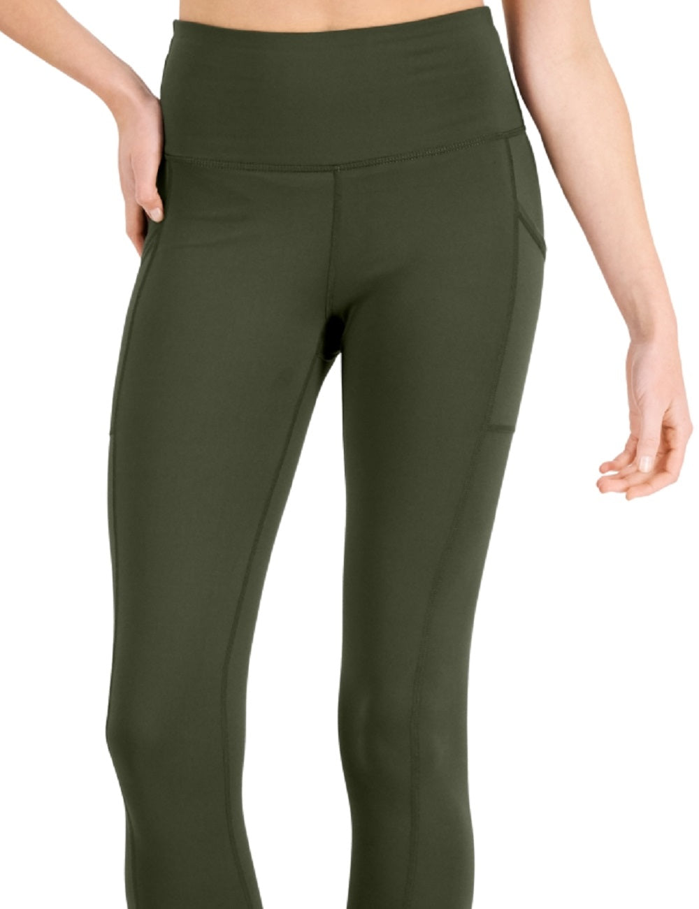 ID Ideology Women's Compression Pocket Full Length Leggings Green