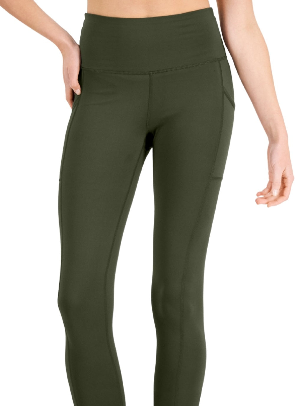 ID Ideology Women's Compression Pocket Full Length Leggings Green