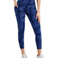 ID Ideology Women's Compression Geometric Side Pocket 7/8 Leggings Blue Size X-Large