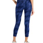 ID Ideology Women's Compression Geometric Side Pocket 7/8 Leggings Blue Size X-Large