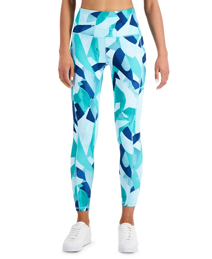 ID Ideology Women's Compression Printed 7/8 Leggings Blue Size Small