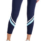ID Ideology Women's Compression Colorblocked Side Pocket 7/8 Leggings Blue Size Small