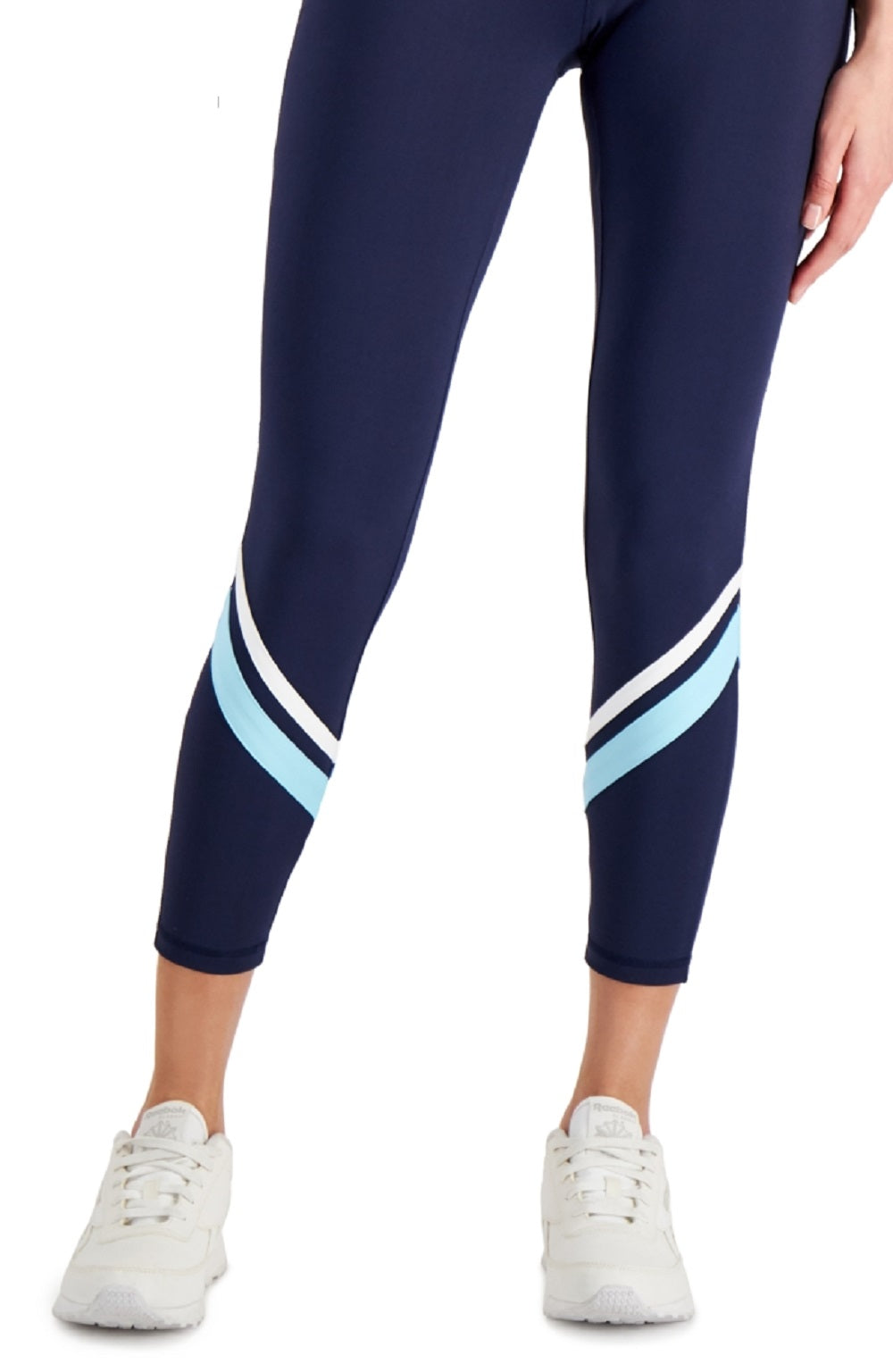 ID Ideology Women's Compression Colorblocked Side Pocket 7/8 Leggings Blue Size Small