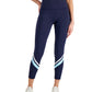 ID Ideology Women's Compression Colorblocked Side Pocket 7/8 Leggings Blue Size Large