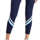 ID Ideology Women's Compression Colorblocked Side Pocket 7/8 Leggings Blue Size Large