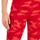 ID Ideology Women's Compression Camo Print Capri Leggings Red Size X-Small