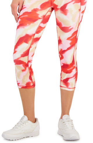 ID Ideology Women's Compression Side Pocket Cropped Leggings Red