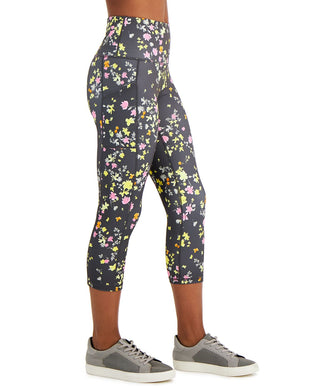 ID Ideology Women's Compression Active Cropped Leggings Gray Size Small