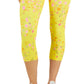 ID Ideology Women's Compression Active Cropped Leggings Yellow Size X -Small