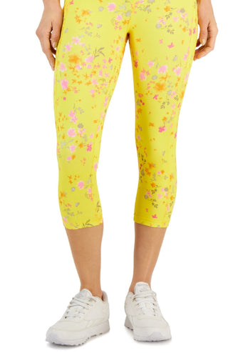 ID Ideology Women's Compression Active Cropped Leggings Yellow Size X -Small