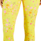ID Ideology Women's Compression Active Cropped Leggings Yellow Size Small