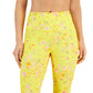 ID Ideology Women's Compression Active Cropped Leggings Yellow Size Large
