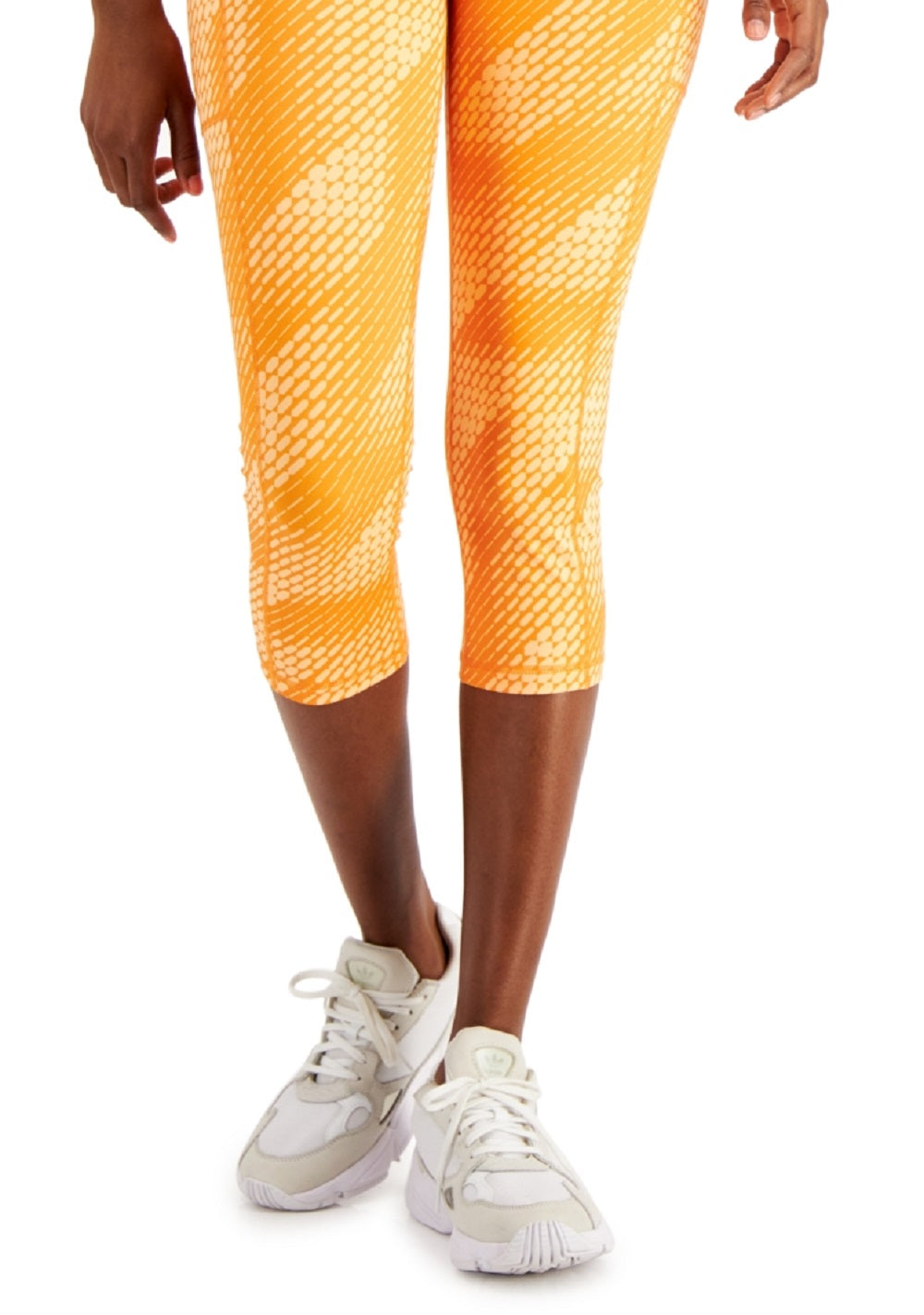 ID Ideology Women's Compression Side Pocket Cropped Leggings Orange Size X-Small