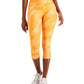 ID Ideology Women's Compression Side Pocket Cropped Leggings Orange Size X-Small
