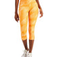 ID Ideology Women's Compression Side Pocket Cropped Leggings Orange Size Large