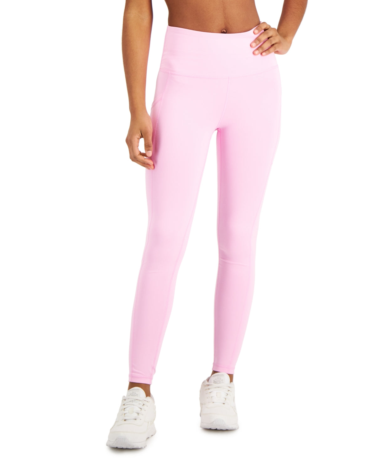 ID Ideology Women's High Waist Side Pocket 7/8 Leggings Pink Size Petite