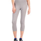 ID Ideology Women's Compression High Rise Side Pocket Cropped Leggings Gray Size Petite Small