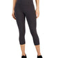 ID Ideology Women's Compression High Rise Side Pocket Cropped Leggings Gray Size Petite M