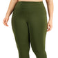 ID Ideology Women's Compression High Waist Side Pocket 7/8 Length Leggings Green Size 2X