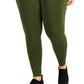 ID Ideology Women's Compression High Waist Side Pocket 7/8 Length Leggings Green Size 2X