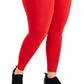 ID Ideology Women's Compression High Waist Side Pocket 7/8 Length Leggings Red Size 3X
