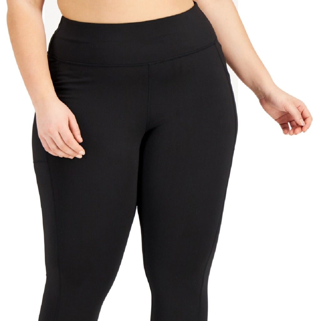 ID Ideology Women's Cropped Leggings Black Size 1X