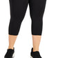 ID Ideology Women's Cropped Leggings Black Size 1X