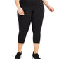 ID Ideology Women's Cropped Leggings Black Size 1X