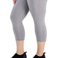 ID Ideology Women's Cropped Leggings Gray Size 2X