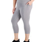ID Ideology Women's Cropped Leggings Gray Size 2X