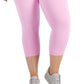 ID Ideology Women's Cropped Leggings Pink Size 3X