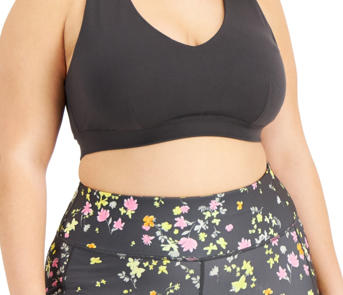 ID Ideology Women's Match Set Sports Bra Gray Size 3X